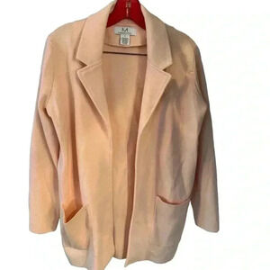 Magaschoni women’s wool blend cardigan sweater pink size small